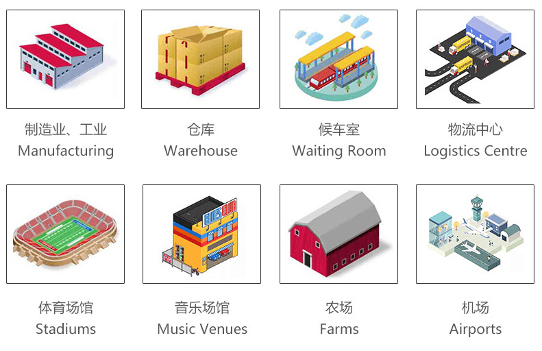 Application Area for HVLS fans